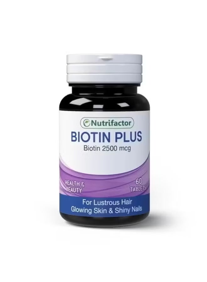 Nutrifactor Biotin Plus 2500 mcg for Hair, Skin, and Nails