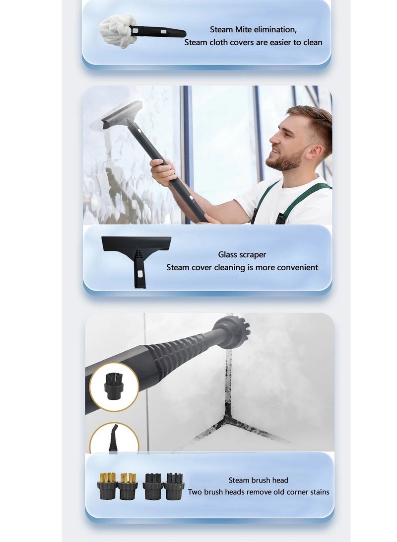 ET-LIFE Steam Cleaner, 2600W Steam Mop, 3.5 Bar Steam Pressure, 1.4 Liter Tank Capacity, High Temperature Kills 99.99% of Viruses & Bacteria - Image 3