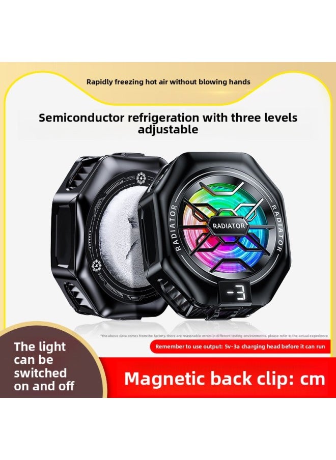 Generic - 2025 TL05 Mobile Phone Radiator Icing Magnetic Suction Back Clip 2 In 1 Semiconductor Refrigeration 3 Digital Display-Color:Tl05-a Standard Icing Model - Image 1