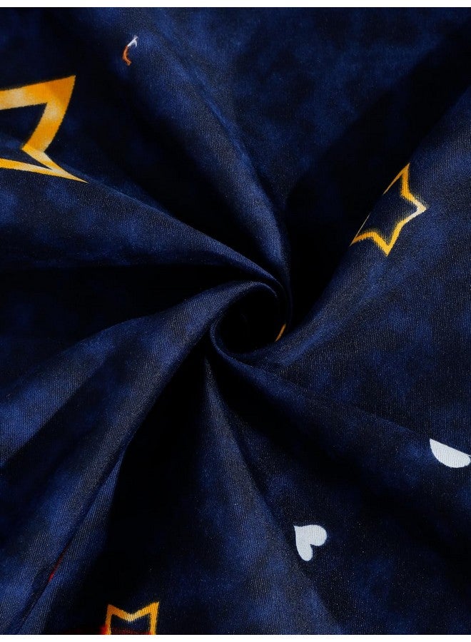 Fashion String شيت سرير مفرد من ميكروفايبر داكن أزرق 144 TC مع غطاء وسادة واحد - Image 5