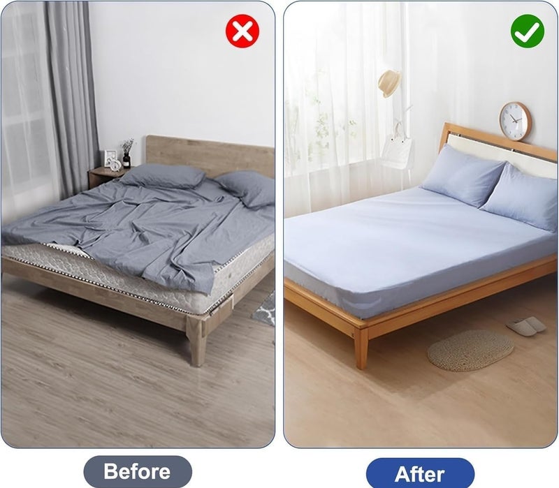 Bed Sheet Fastener 4 Piece Multi Color Practical to Fix Sheets and Prevent Moving While Sleeping Suitable for All Sizes of Beds and Mattresses - Image 2