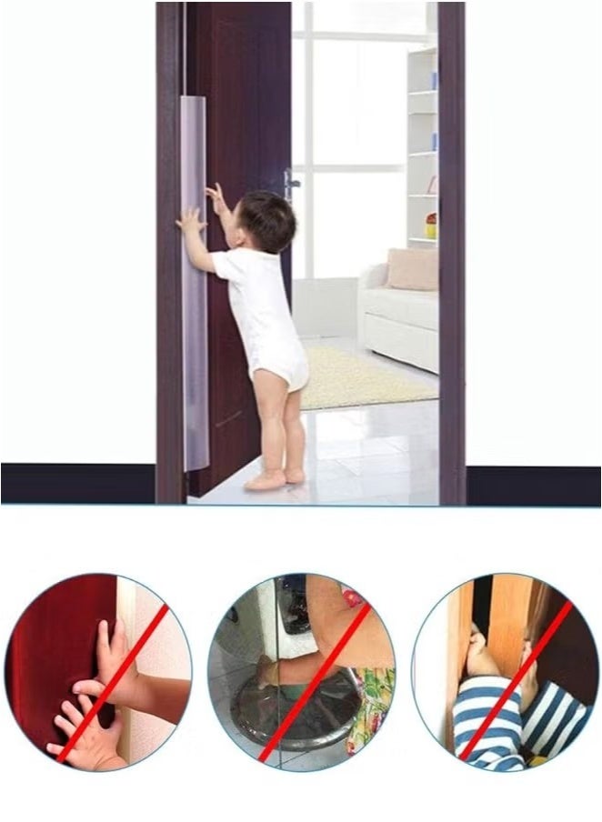 OMEVE Finger Pinch Door Guard Plastic Door Protector, 2 Pack Door Cover Door Jam Shield Door Hinge Cover for Kids Baby Proofing Child Safety 90 and 180 Degree Door Frames Gates - Image 5