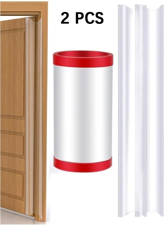 OMEVE Finger Pinch Door Guard Plastic Door Protector, 2 Pack Door Cover Door Jam Shield Door Hinge Cover for Kids Baby Proofing Child Safety 90 and 180 Degree Door Frames Gates - Image 1