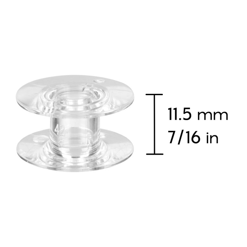 Brother Sewing and Embroidery Bobbins 10-Pack, SA156,Clear, 11.5 mm - Image 3