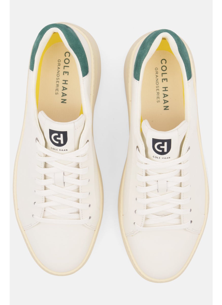 COLE HAAN - Men Medium Grand Pro Topskin Sneaker Lace Up Casual Shoes, White - Image 1