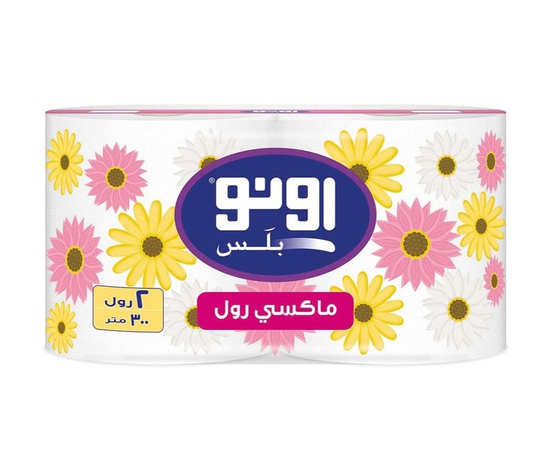 uni charm UNO Plus Maxi Roll, 2*150m (300)Meters, Super Absorbent, Embossed - Image 1