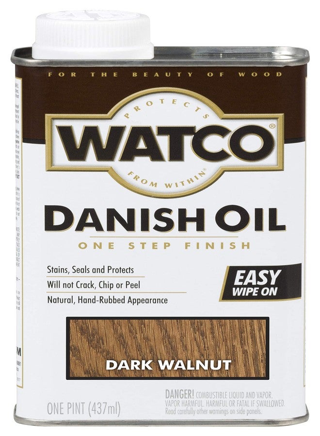Watco 242221 Danish Oil Wood Finish, Low VOC, Pint, Dark Walnut - Image 2