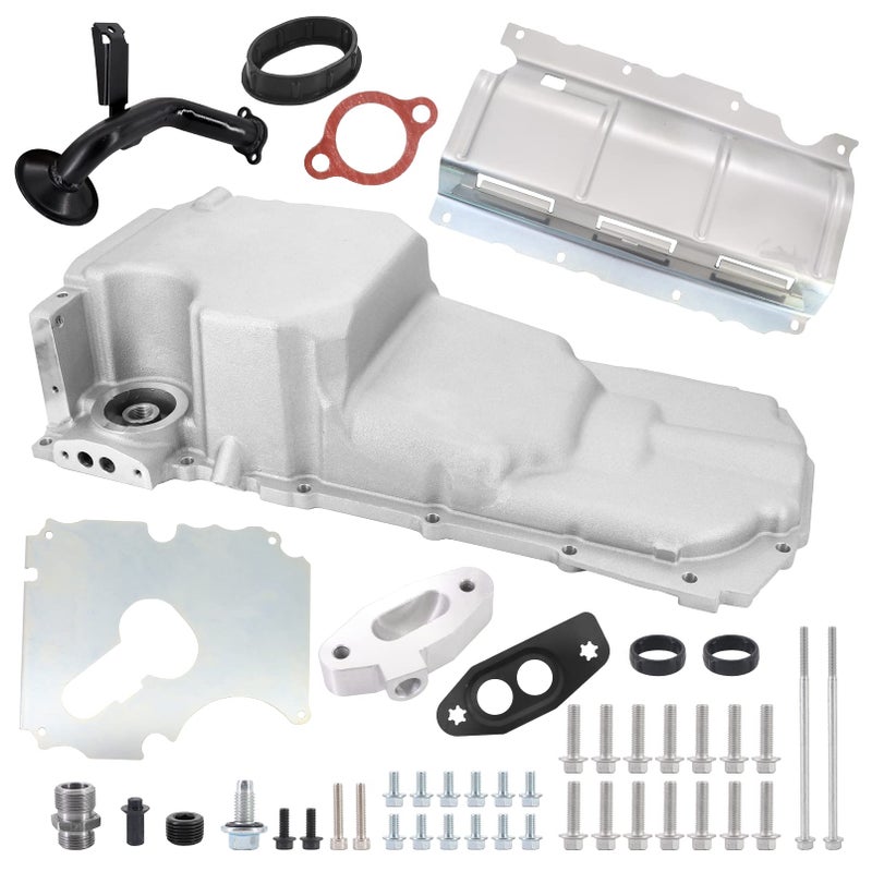 Tektall LT GEN V Swap Retrofit Oil Pan Kit Low Profile Oil Pan Pickup Tube Kit for 6792 CamaroFirebird 6472 ABody 7887 GBody for GM GEN V LT1 LT4 L83 L86 53 62