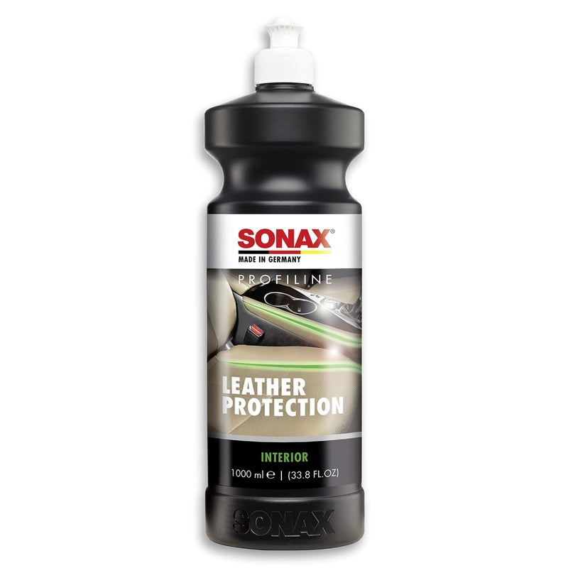 SONAX Profiline Leather Care | Nourishing Leather Conditioner with UV Protection | Prevents Cracking & Drying | Hydrophobic Surface Repels Dirt, Dust, & Water | 282300 | 1L - Image 1