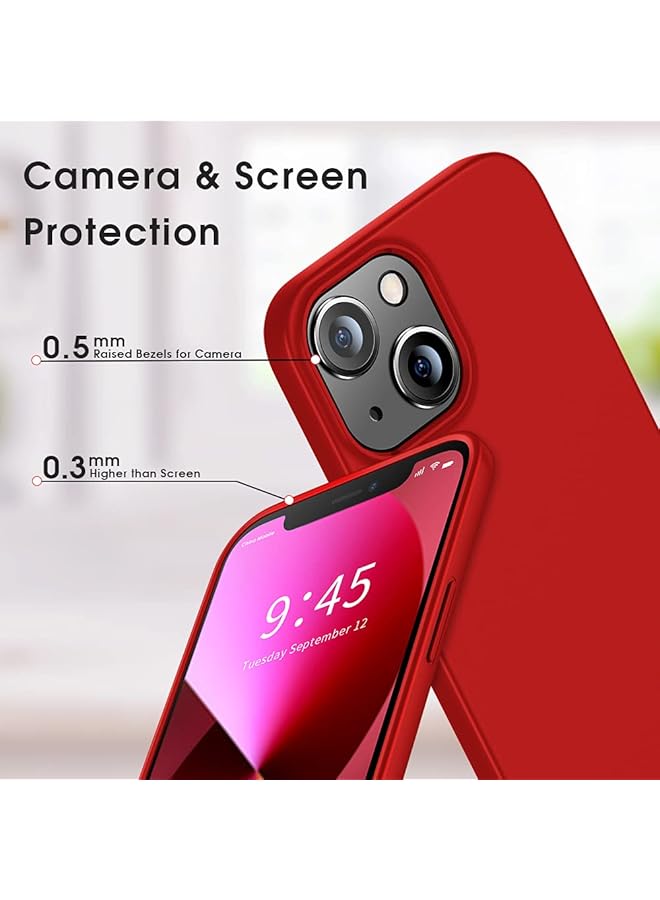 X-level Compatible Iphone 13 Mini Case Slim Fit Ultra Thin Soft Tpu Matte Finish Coating Phone Cases Lightweight Back Cover Grip For Iphone 13 Mini 2021 Red - Image 3