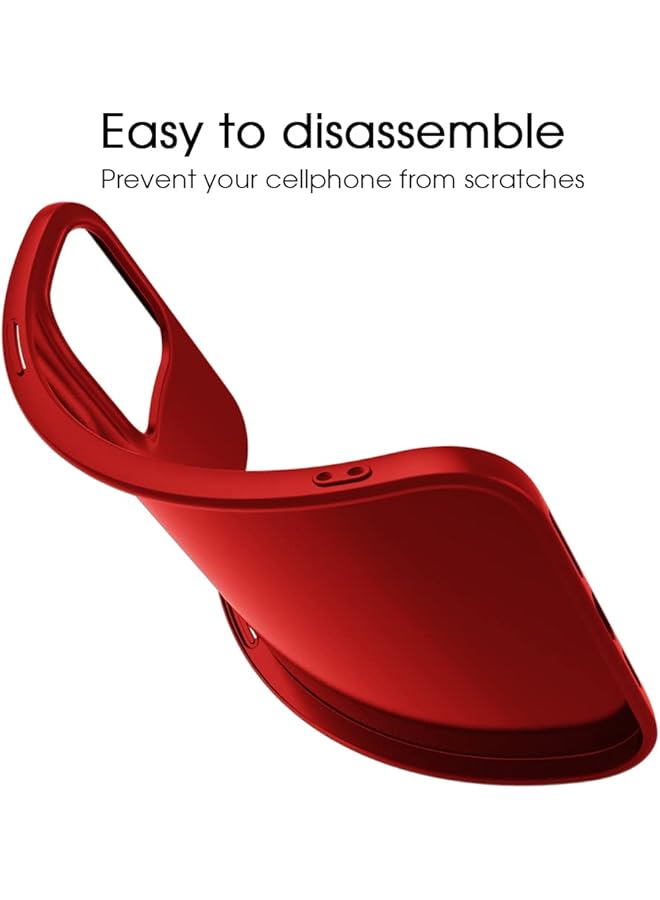 X-level Compatible Iphone 13 Mini Case Slim Fit Ultra Thin Soft Tpu Matte Finish Coating Phone Cases Lightweight Back Cover Grip For Iphone 13 Mini 2021 Red - Image 4