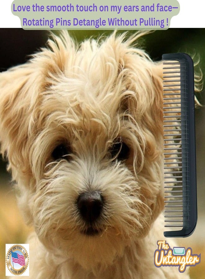 Untangler Pet Comb for easy mat removal (5", Smokey Black) - Image 5