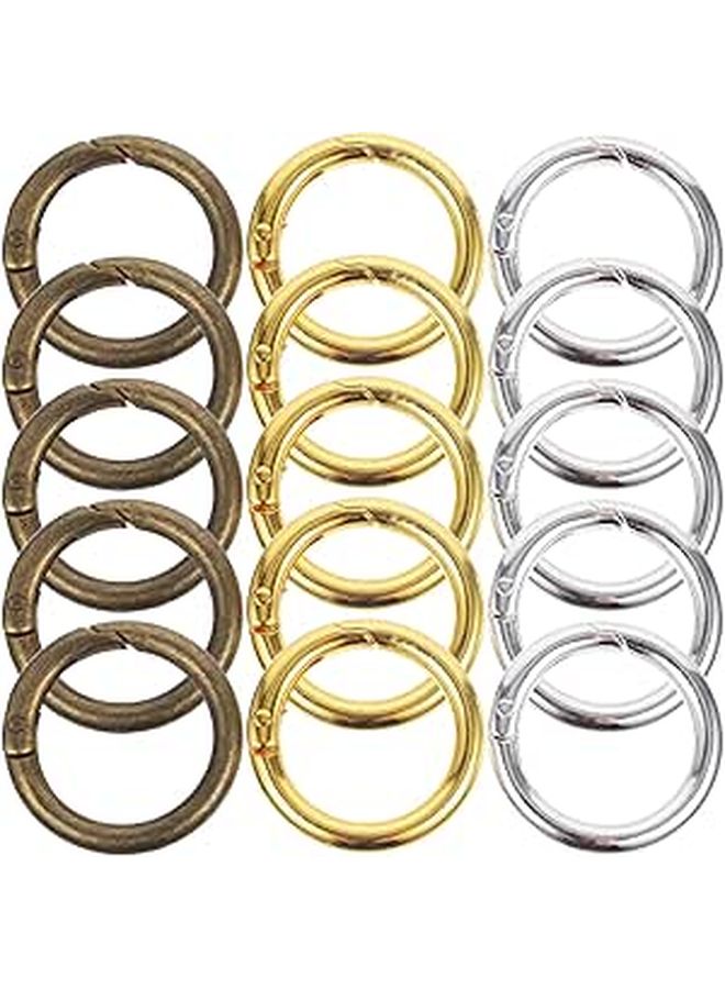 35mm Round Spring Keychain Rings Multi Color O Ring Snap Buckles for DIY Bag Wallet Purse Crafting - Image 1