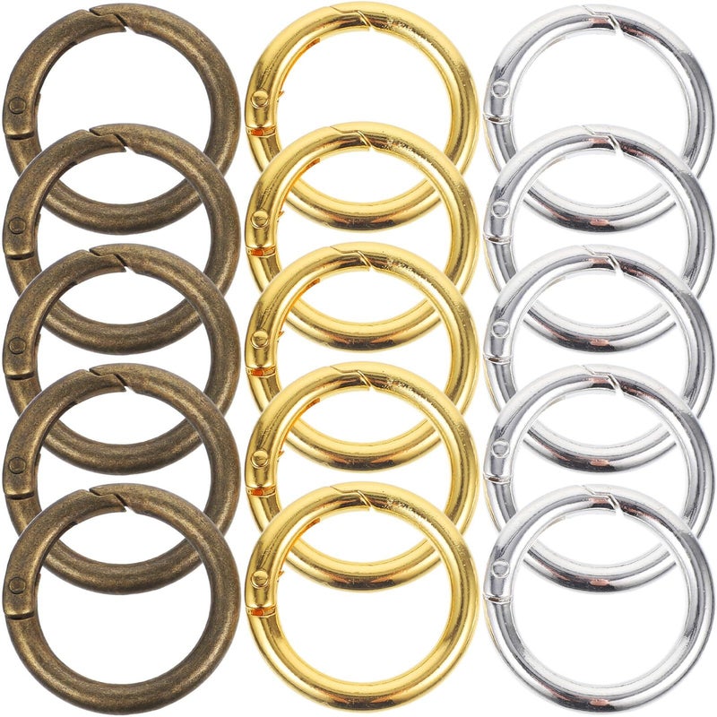 35mm Round Spring Keychain Rings Multi Color O Ring Snap Buckles for DIY Bag Wallet Purse Crafting - Image 2