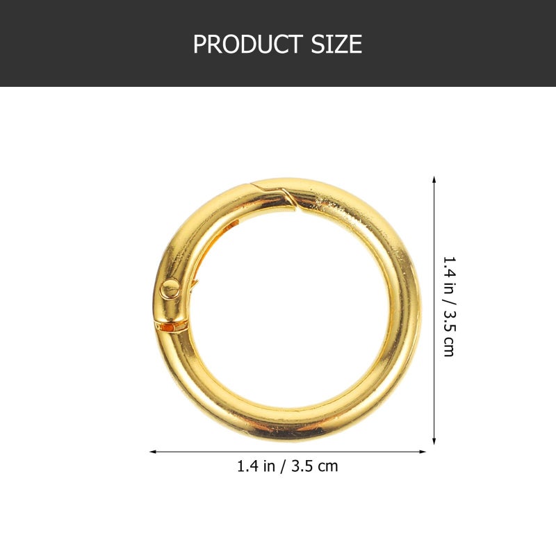35mm Round Spring Keychain Rings Multi Color O Ring Snap Buckles for DIY Bag Wallet Purse Crafting - Image 3