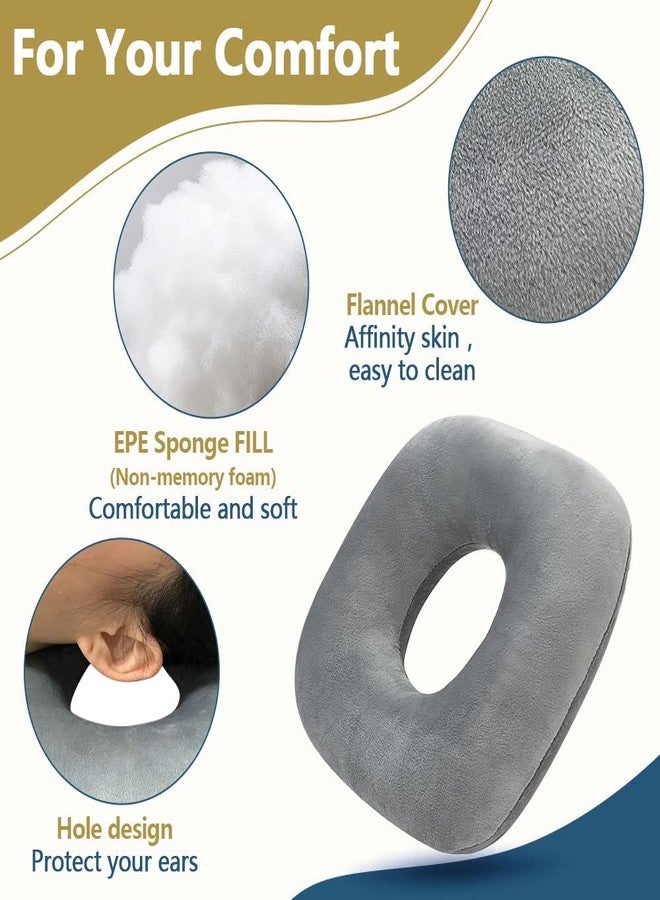 Mistuki Piercing Ear Pillow with Holes for Ear Pain Side Sleeping Donut Pillows Cnh Pressure Sore Relief Inflammation Ache Cushion Ear Guard Pad with a Strap Ultimate Comfort and Protection - Image 3