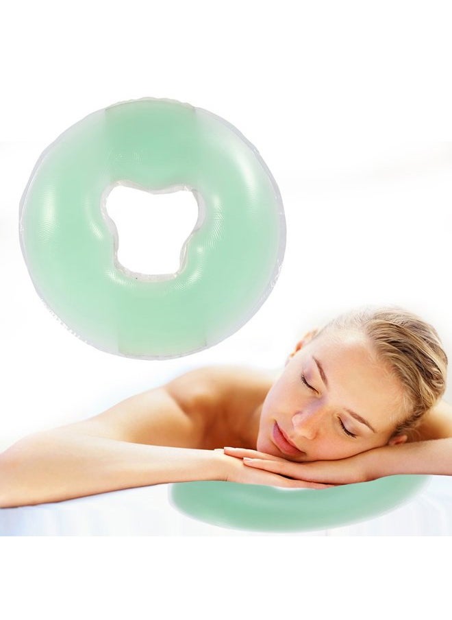 ZJchao - Silicone Pillow, Beauty SPA Massage Pillow Face Support Pillow Spa Massage Cushion Soft Massage Face Relax Pillow Headrest Beauty Salon Skin Care Relax Head Cushion (Green) - Image 1