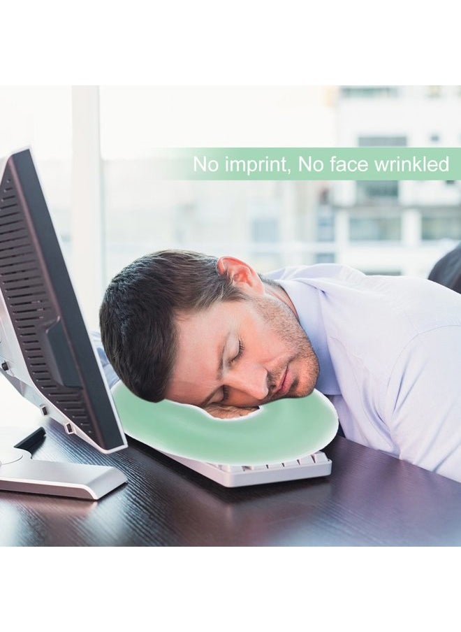 ZJchao - Silicone Pillow, Beauty SPA Massage Pillow Face Support Pillow Spa Massage Cushion Soft Massage Face Relax Pillow Headrest Beauty Salon Skin Care Relax Head Cushion (Green) - Image 1