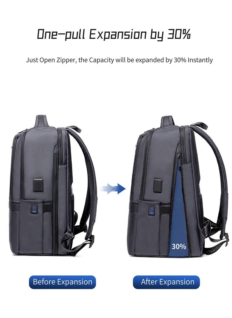 Durable School Laptop Backpack, Water Resistant Business Travel Expandable Bag with USB Charging Port for Work, Grey - pzsku/Z27A3DF5AFDE58BC9CFE0Z/45/_/1718340567/be65d4c1-20d7-4e03-84ae-d78647855ca4