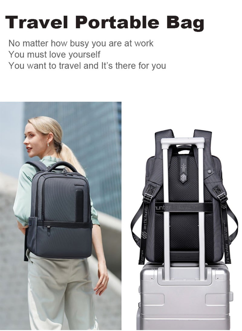 Durable School Laptop Backpack, Water Resistant Business Travel Expandable Bag with USB Charging Port for Work, Grey - pzsku/Z27A3DF5AFDE58BC9CFE0Z/45/_/1718340568/23f4e55c-48d0-4da5-854b-ed046c240c64