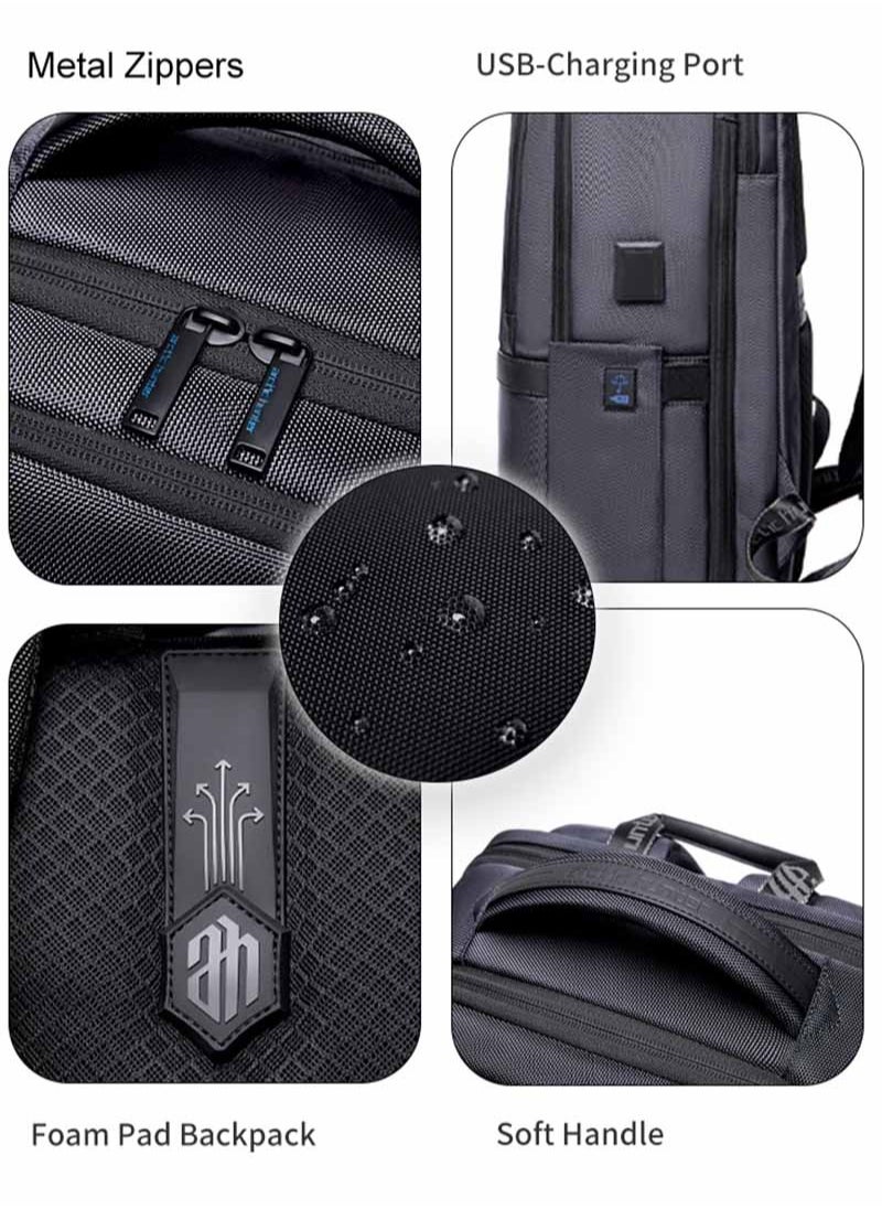 Durable School Laptop Backpack, Water Resistant Business Travel Expandable Bag with USB Charging Port for Work, Grey - pzsku/Z27A3DF5AFDE58BC9CFE0Z/45/_/1718340569/b349be57-d350-4c58-ac0b-aac6fa59c8be