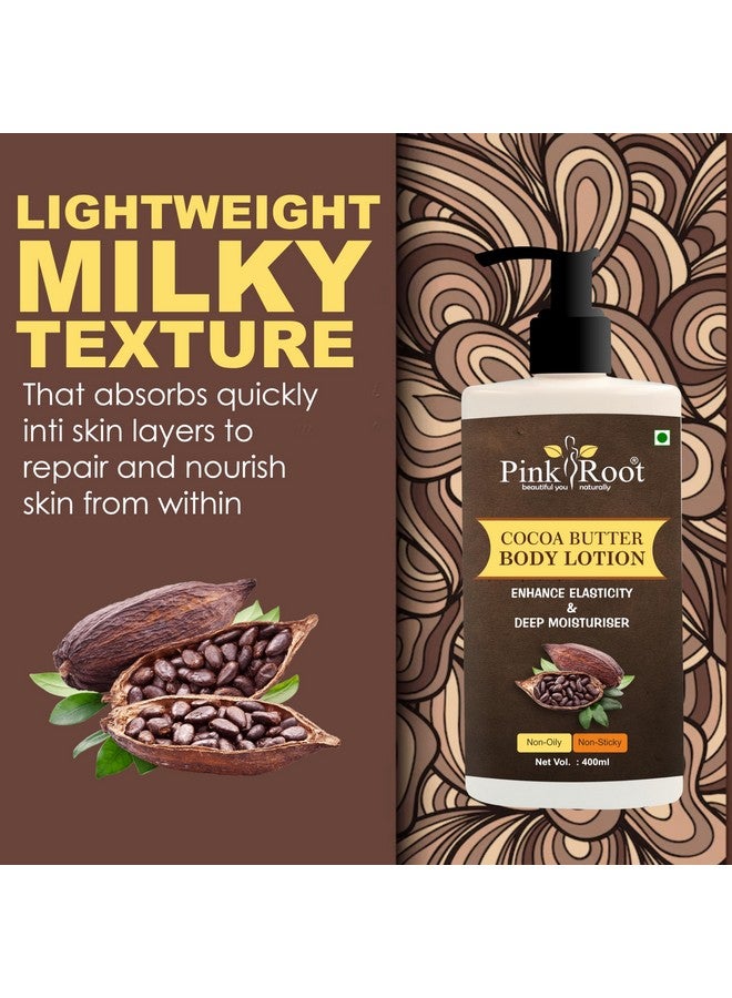 Pink Root Cocoa Butter Body Lotion - protective barrier over skin to hold in moisture 400ml - Image 5