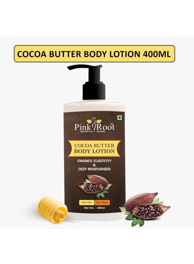 Pink Root Cocoa Butter Body Lotion - protective barrier over skin to hold in moisture 400ml - Image 2