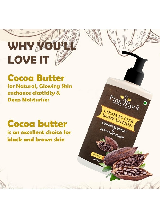 Pink Root Cocoa Butter Body Lotion - protective barrier over skin to hold in moisture 400ml - Image 4