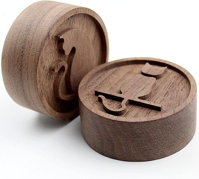 ESSENTIAL OIL DIFFUSER, 2 PIECES PACK WOODEN AROMATHERAPY ROUND CAR HOME OFFICE DIFFUSER