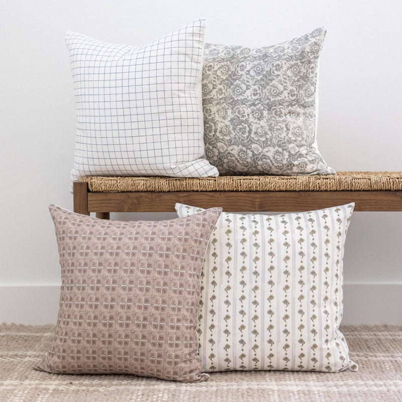 Woven Nook - Modern & Luxurious 22" x 22" Decorative Boho Throw Pillow Covers - Durable Quality & Machine Washable - 100% Cotton Canvas - Margot Design - 4 Pack (22" x 22") - Image 1