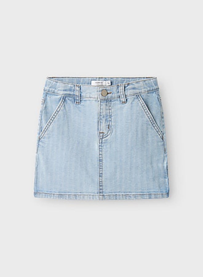 NAME IT Name It Kids Girls Amelia Short Denim Skirt 2588-Ns  - Image 3