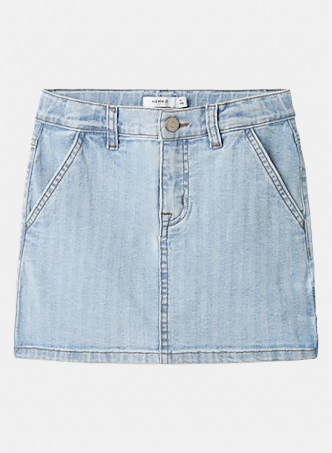 NAME IT Name It Kids Girls Amelia Short Denim Skirt 2588-Ns  - Image 1