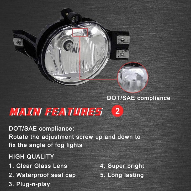 A ABIGAIL Driving Fog Lights Lamps for 2002-2008 Dodge Ram 1500 2500 3500 - Image 5