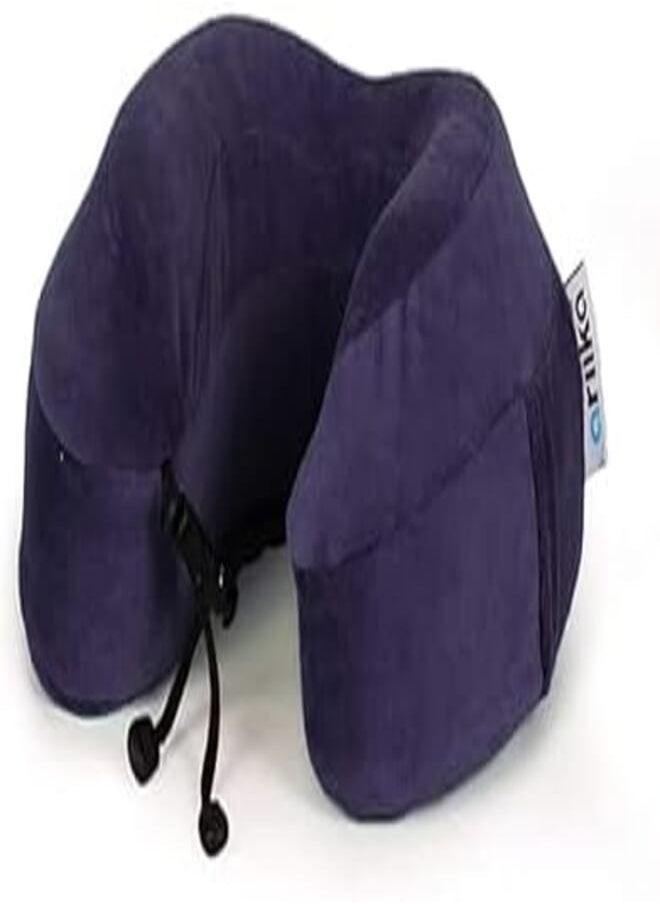 Ariika ariika Memory Foam High Neck Travel Pillow Navy Blue - For Traveling, Car, Home, Provide Head Neck Support Rest. 