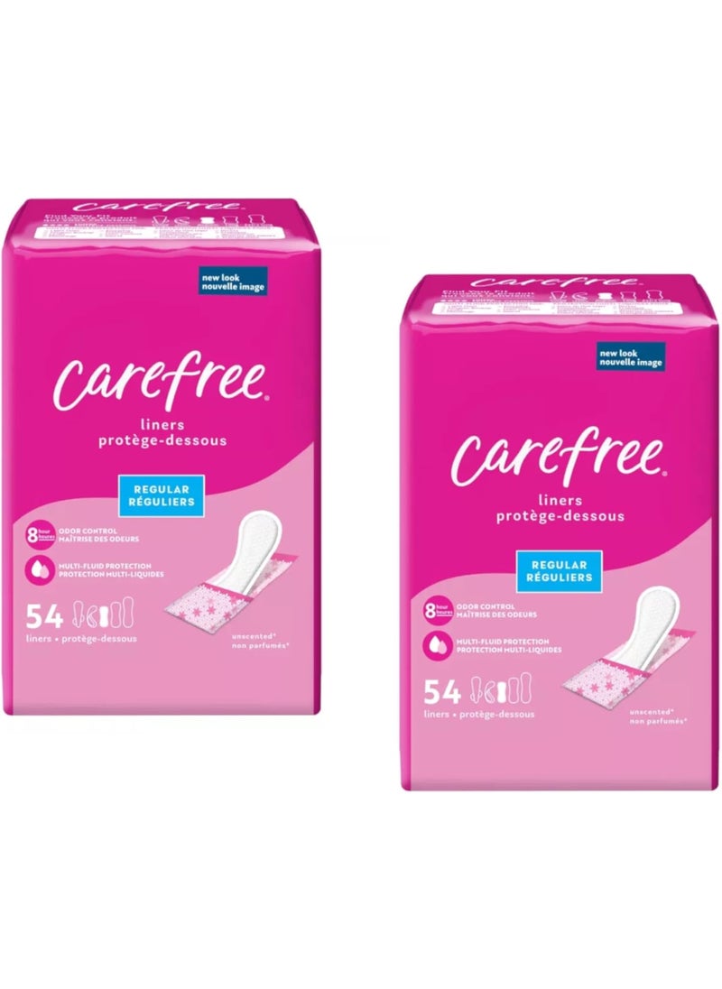 Carefree Carefree Acti-Fresh Regular 54 Ct. Unscented 2pk 