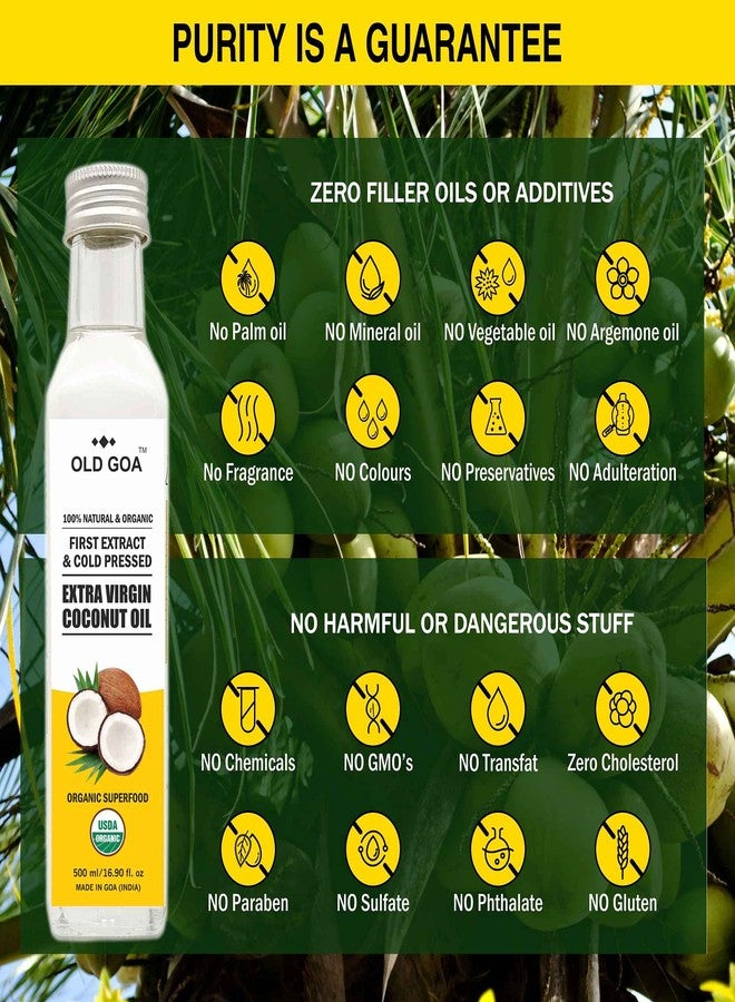 OLDGOA Natural Organic Cold Pressed Extra Virgin Coconut Oil | Good For Diabetes & Heart | Pure True Edible Virgin Coconut Oil For Cooking | Pack In Anti-Spillage Bottle | Helps In Boost Immunity | vco | 100 ML(Pack Of 1) - Image 4