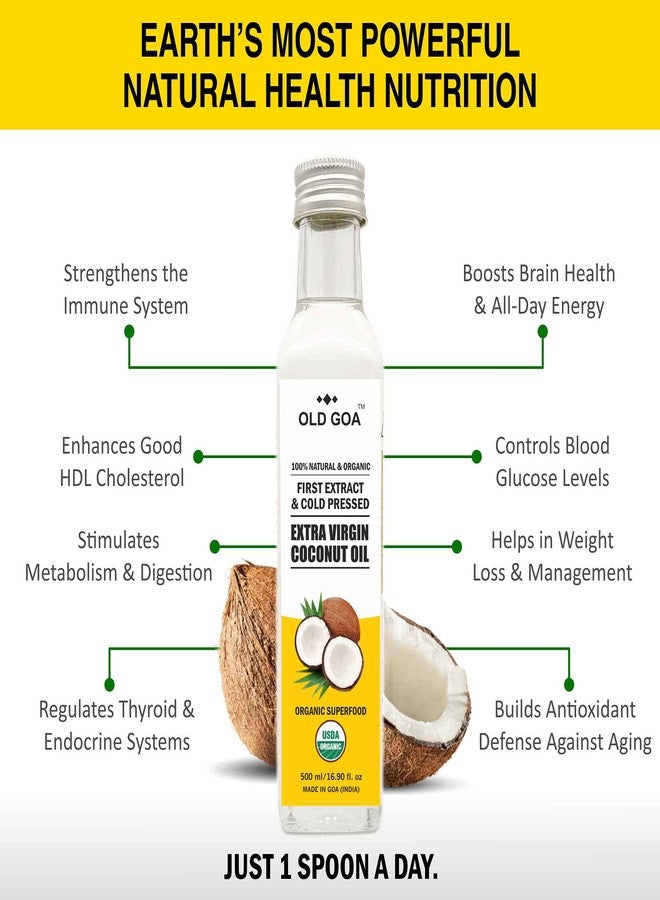 OLDGOA Natural Organic Cold Pressed Extra Virgin Coconut Oil | Good For Diabetes & Heart | Pure True Edible Virgin Coconut Oil For Cooking | Pack In Anti-Spillage Bottle | Helps In Boost Immunity | vco | 100 ML(Pack Of 1) - Image 5