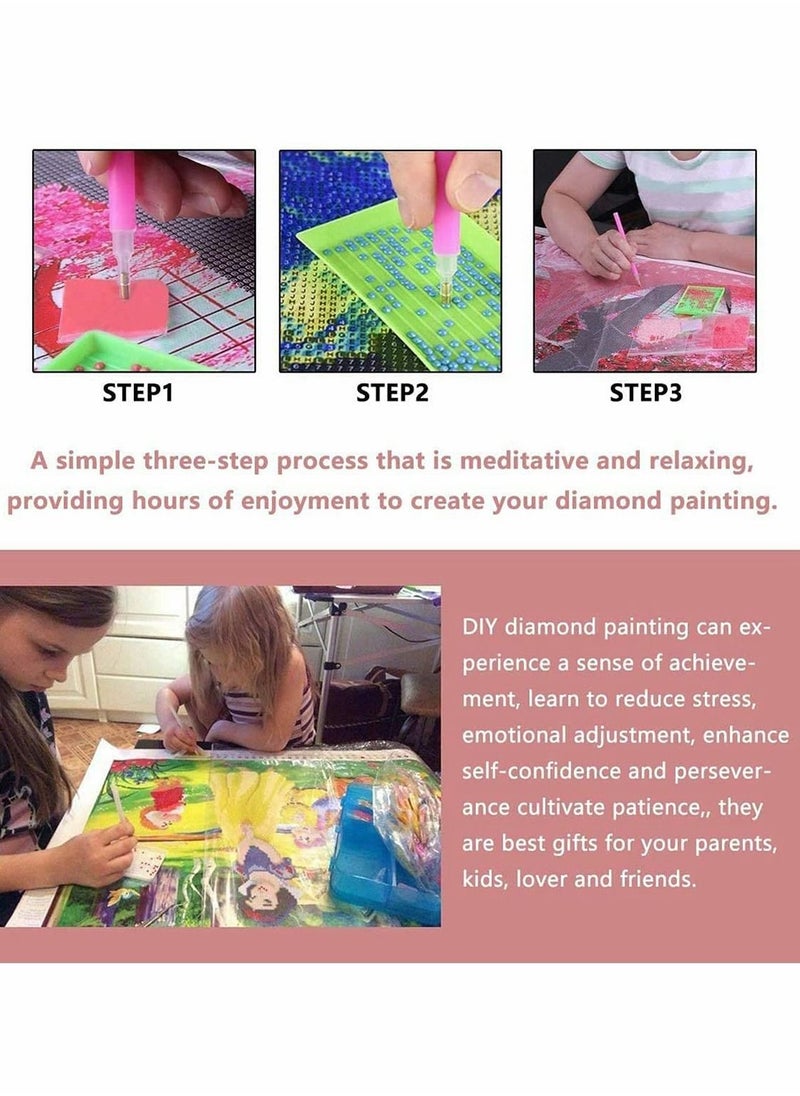 Excefore 5D Diamond Painting by Number Kits for Adults, Hot Air Balloon Scenery Paint with Diamonds Arts Full Drill Canvas for Home Wall Decor (30 x 40cm)  - Image 3