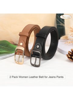 2 Pack Fashion Ladies Belts Women Leather Belts With Pin Buckle For Jeans Pants - pzsku/Z27A469D95B8E7765722DZ/45/_/1718271606/93f144ba-d505-4b16-8db5-840c73777f3f