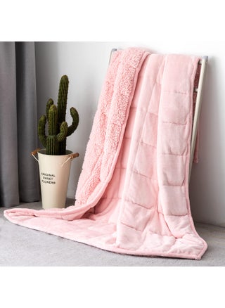 Topblan Sherpa Fleece Weighted Blanket 20lbs Uniformed Color with Fuzzy Fleece and Shaggy Sherpa to Help with Better Sleep 60x80 inches Pink - pzsku/Z27A471214897B00AEBA4Z/45/1750416590/126b2fde-0a68-46e6-819b-df91b65ff834