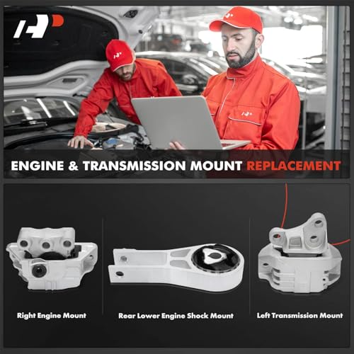 A-Premium مجموعة A-Premium من 3 قطع لدعامة محرك السيارة ودعامة نقل الحركة ودعامة صدمة المحرك متوافقة مع جيب كومباس 2017-2021، رينيغيد 2019-2021 وفيات 500X 2018، 2.4L، استبدال# 68278029AB، 68278029AC - Image 2