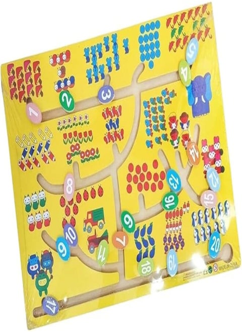 Al Safwa Number Maze Game, Multicolor, W27-10