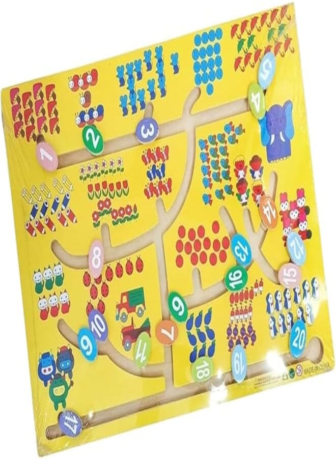 Al Safwa - Al Safwa Number Maze Game, Multicolor, W27-10 - Image 1