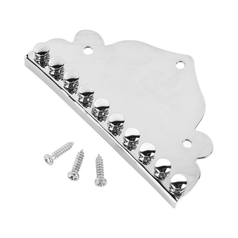 10 String Mandolin Tailpiece: Chrome Metal Construction - Tone & Resonance Enhancing Easy Install Tailpiece for Stage Performance, Instrument Repair and Upgrade - Image 1