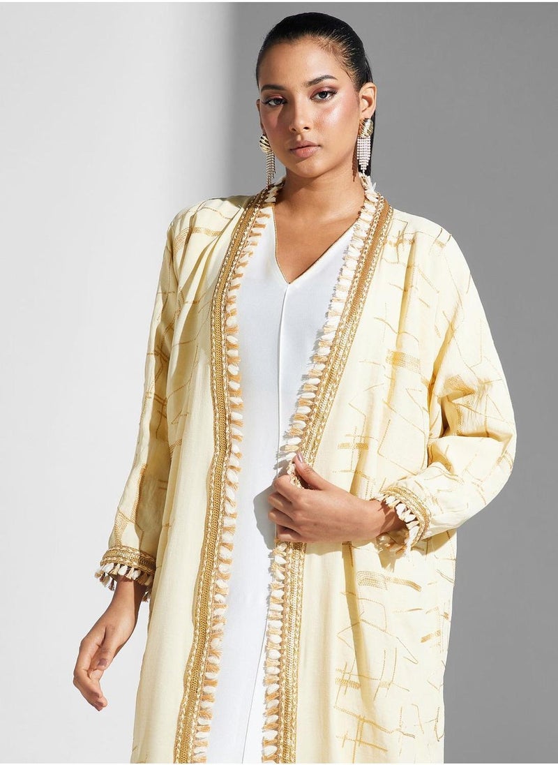 MAISON ARABELLE Lace Detailed Abaya  - Image 3