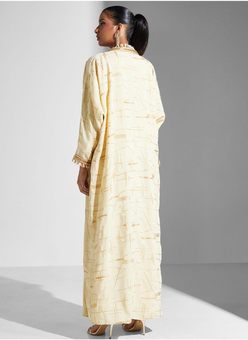 MAISON ARABELLE Lace Detailed Abaya  - Image 2