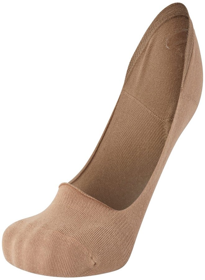 كول هان جوارب كول هان النسائية القصيرة - عبوة من قطعتين، جوارب قطنية خفيفة الوزن غير مرئية للنساء مع دعم لقوس القدم، مقاس الحذاء: 4-10، لون بيج - Image 5