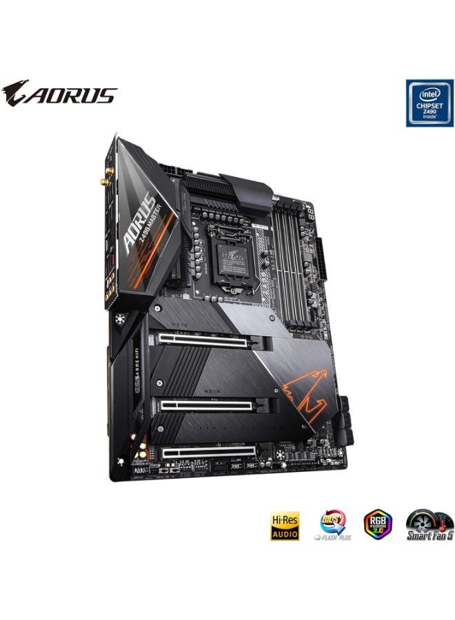 GIGABYTE Z490 AORUS Master (Intel LGA1200/Z490/ATX/Intel 2.5G LAN/3xM.2 Thermal Guard/SATA 6Gb/s/USB 3.2 Gen 2/Intel Wi-Fi 6/ESS Sabre DAC/Fins Array II/Gaming Motherboard) - Image 3