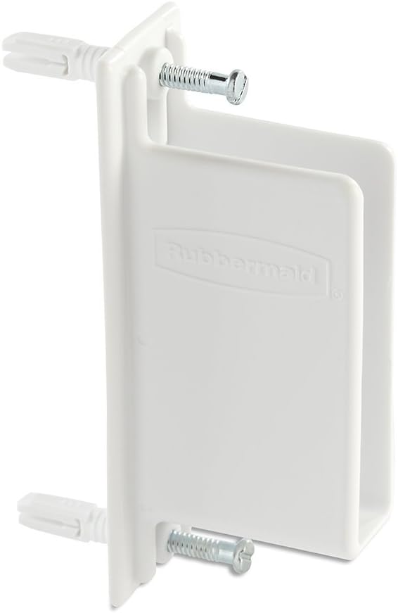 Rubbermaid Wall Mount Bracket 2 12 in Height 3 1116 in Width 4 12 in Length Plastic White - Image 1