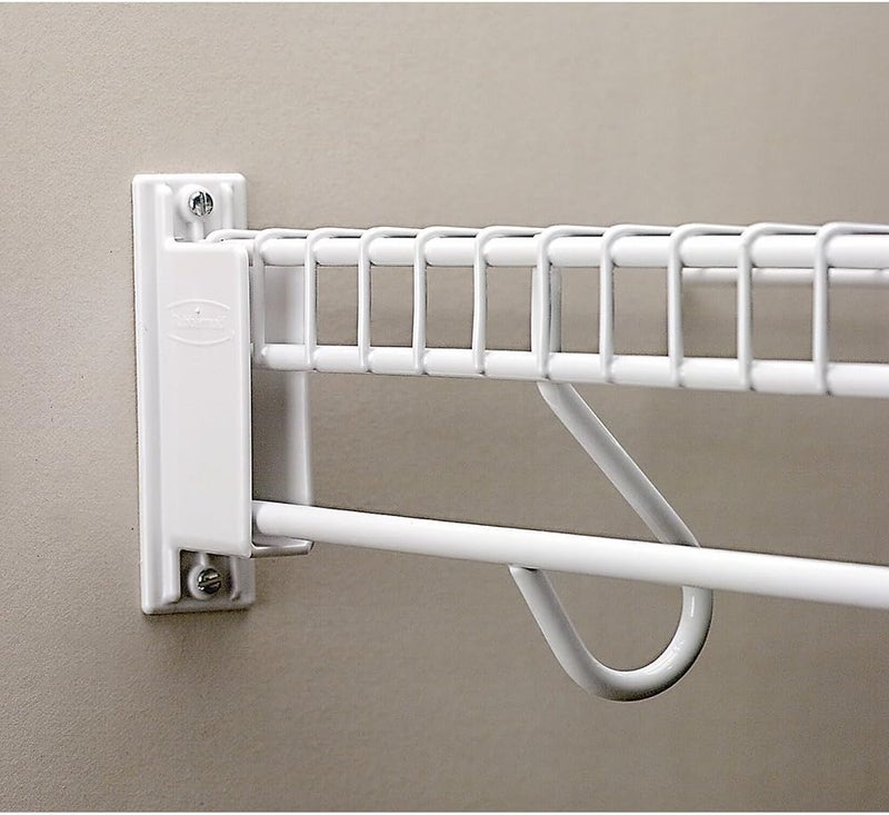 Rubbermaid Wall Mount Bracket 2 12 in Height 3 1116 in Width 4 12 in Length Plastic White - Image 2